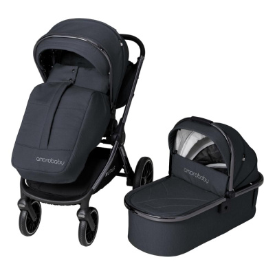 Коляска 2 в 1 Amarobaby Motus серый 01